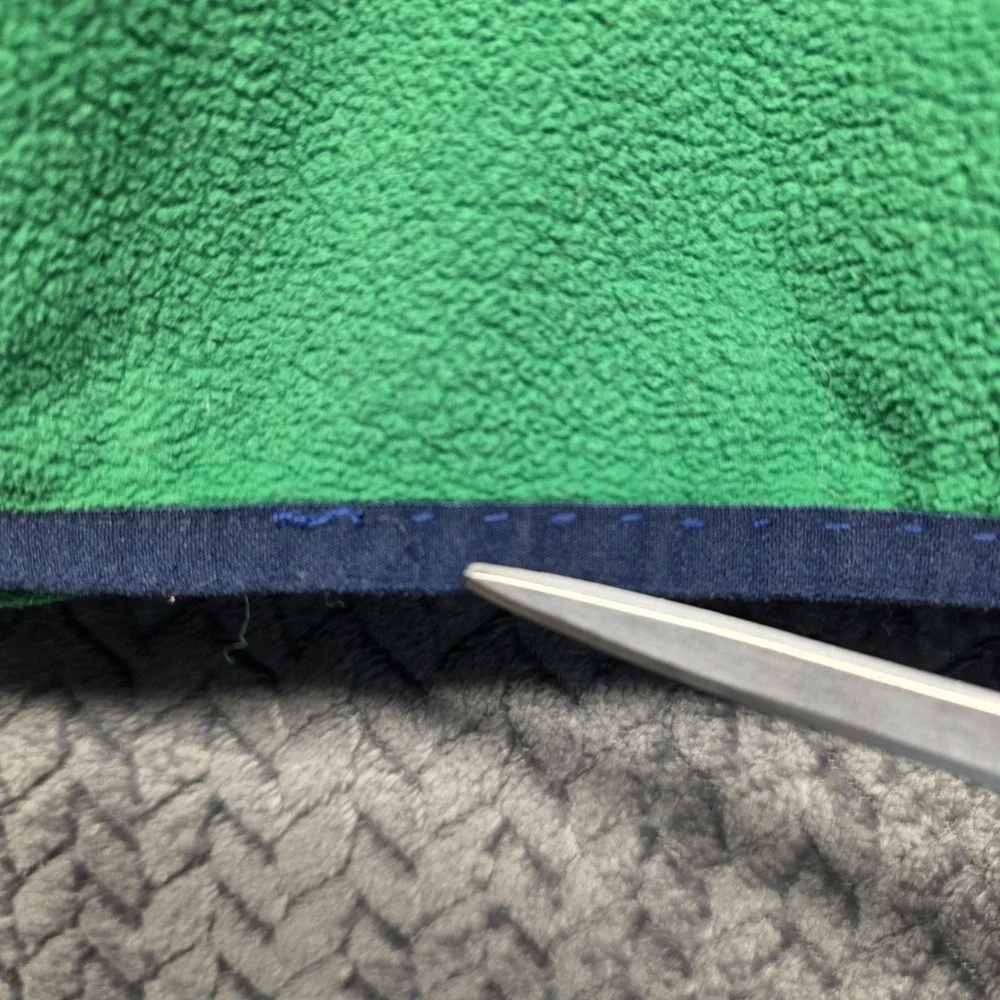 Polo by Ralph‎ Lauren Youth Quarter Zip Fleece Pullover Green Y2K Logo L 16/18